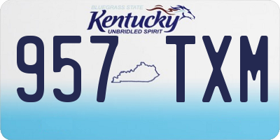KY license plate 957TXM