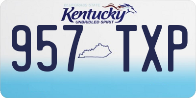 KY license plate 957TXP