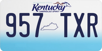 KY license plate 957TXR