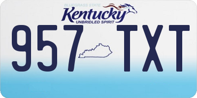 KY license plate 957TXT