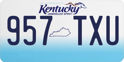 KY license plate 957TXU