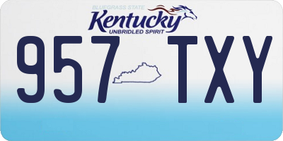 KY license plate 957TXY