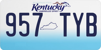 KY license plate 957TYB