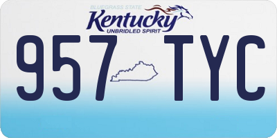 KY license plate 957TYC