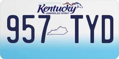 KY license plate 957TYD