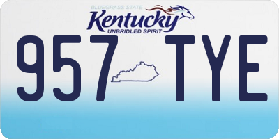 KY license plate 957TYE