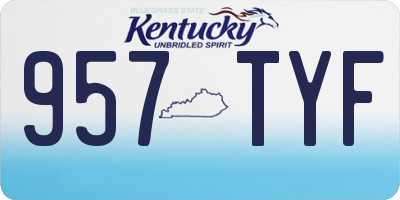 KY license plate 957TYF