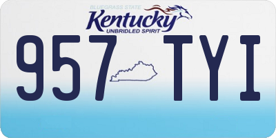 KY license plate 957TYI