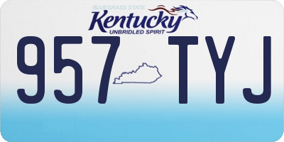 KY license plate 957TYJ