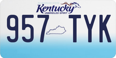KY license plate 957TYK