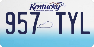 KY license plate 957TYL