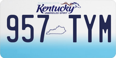 KY license plate 957TYM