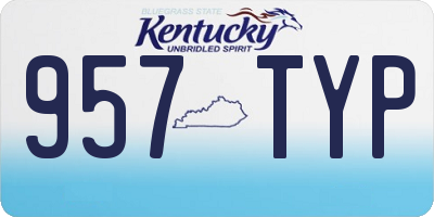 KY license plate 957TYP