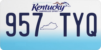 KY license plate 957TYQ
