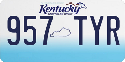 KY license plate 957TYR