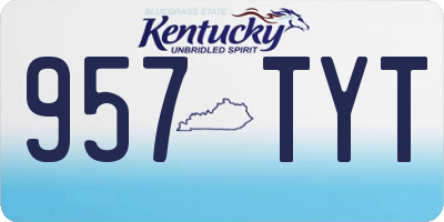 KY license plate 957TYT