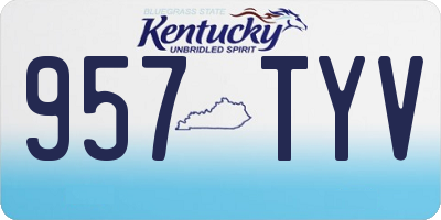 KY license plate 957TYV