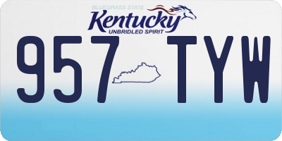 KY license plate 957TYW