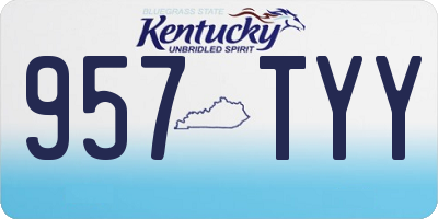 KY license plate 957TYY