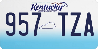 KY license plate 957TZA