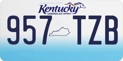 KY license plate 957TZB