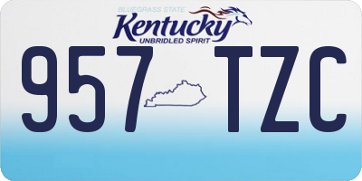 KY license plate 957TZC