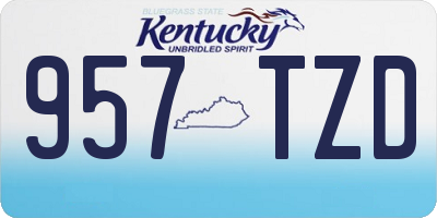 KY license plate 957TZD