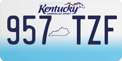 KY license plate 957TZF