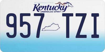 KY license plate 957TZI
