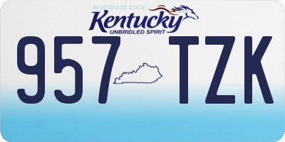 KY license plate 957TZK