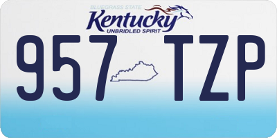 KY license plate 957TZP
