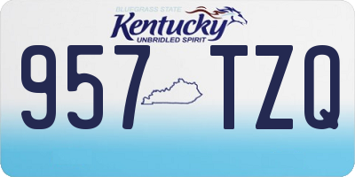 KY license plate 957TZQ