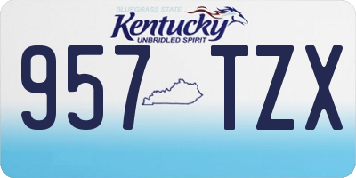 KY license plate 957TZX