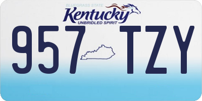 KY license plate 957TZY