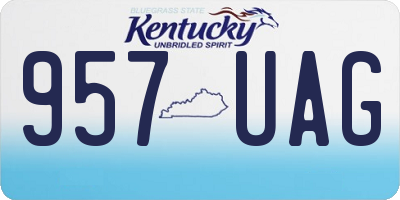KY license plate 957UAG