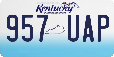 KY license plate 957UAP