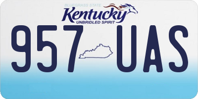 KY license plate 957UAS