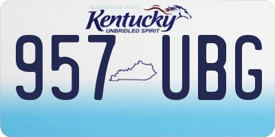 KY license plate 957UBG