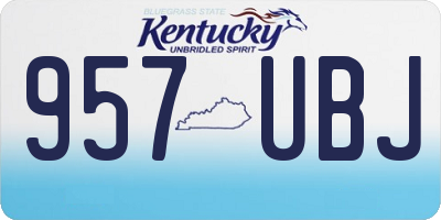 KY license plate 957UBJ