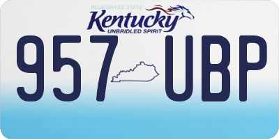 KY license plate 957UBP