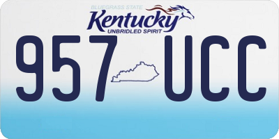 KY license plate 957UCC