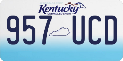 KY license plate 957UCD