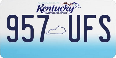 KY license plate 957UFS