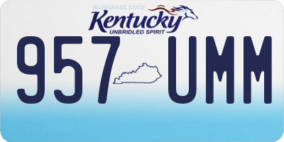 KY license plate 957UMM
