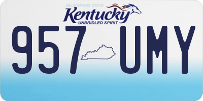 KY license plate 957UMY