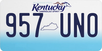 KY license plate 957UNO