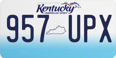 KY license plate 957UPX