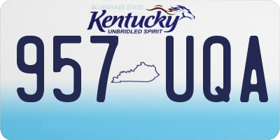 KY license plate 957UQA