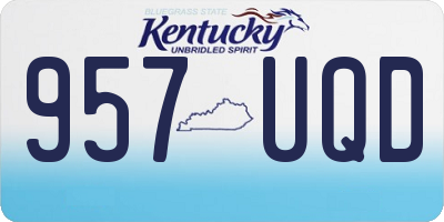 KY license plate 957UQD
