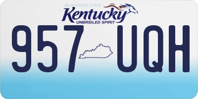 KY license plate 957UQH